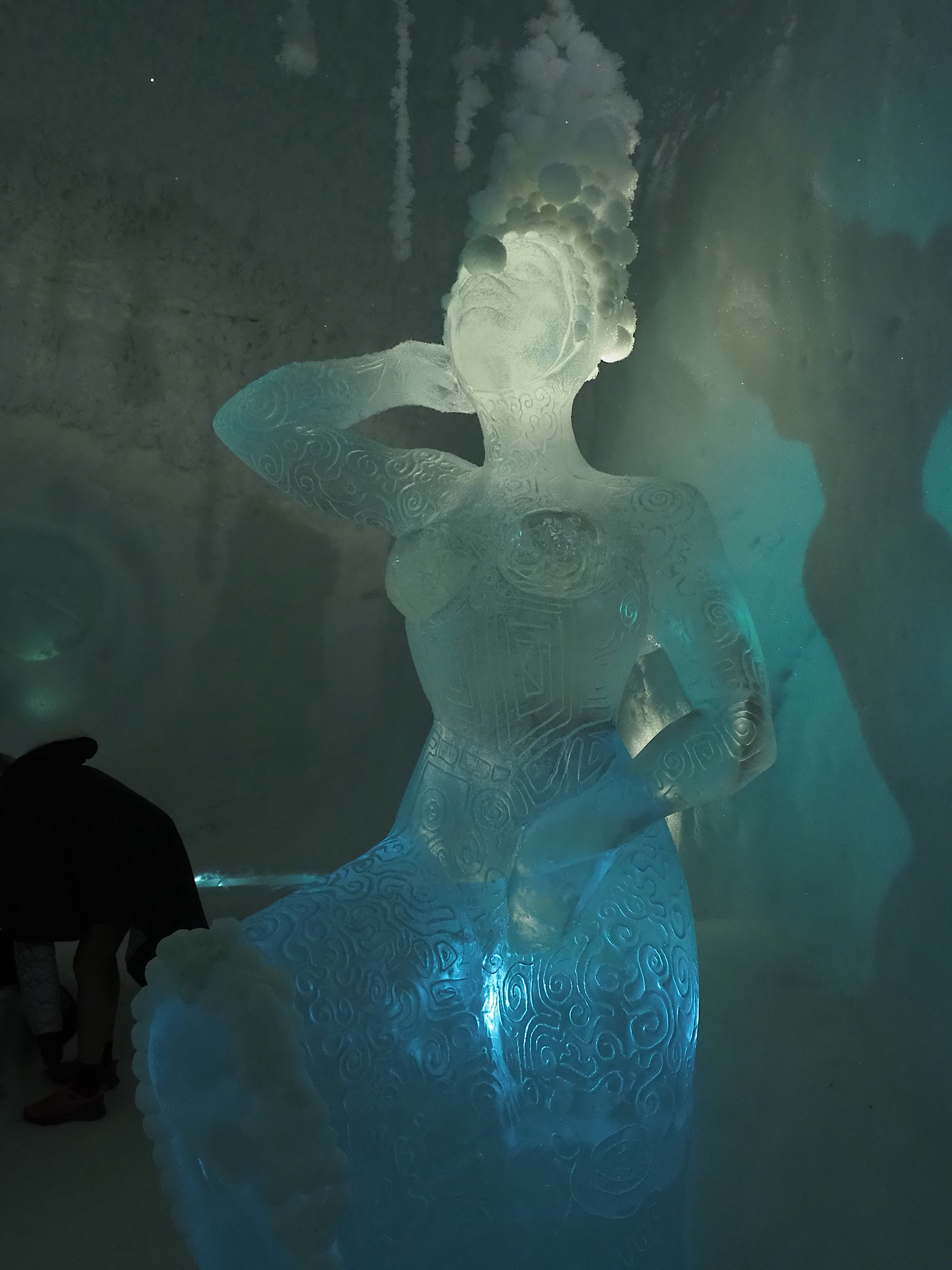 Eisskulptur im Ice Hotel